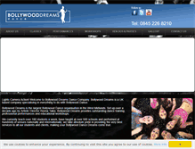 Tablet Screenshot of bollywooddreamsdance.com